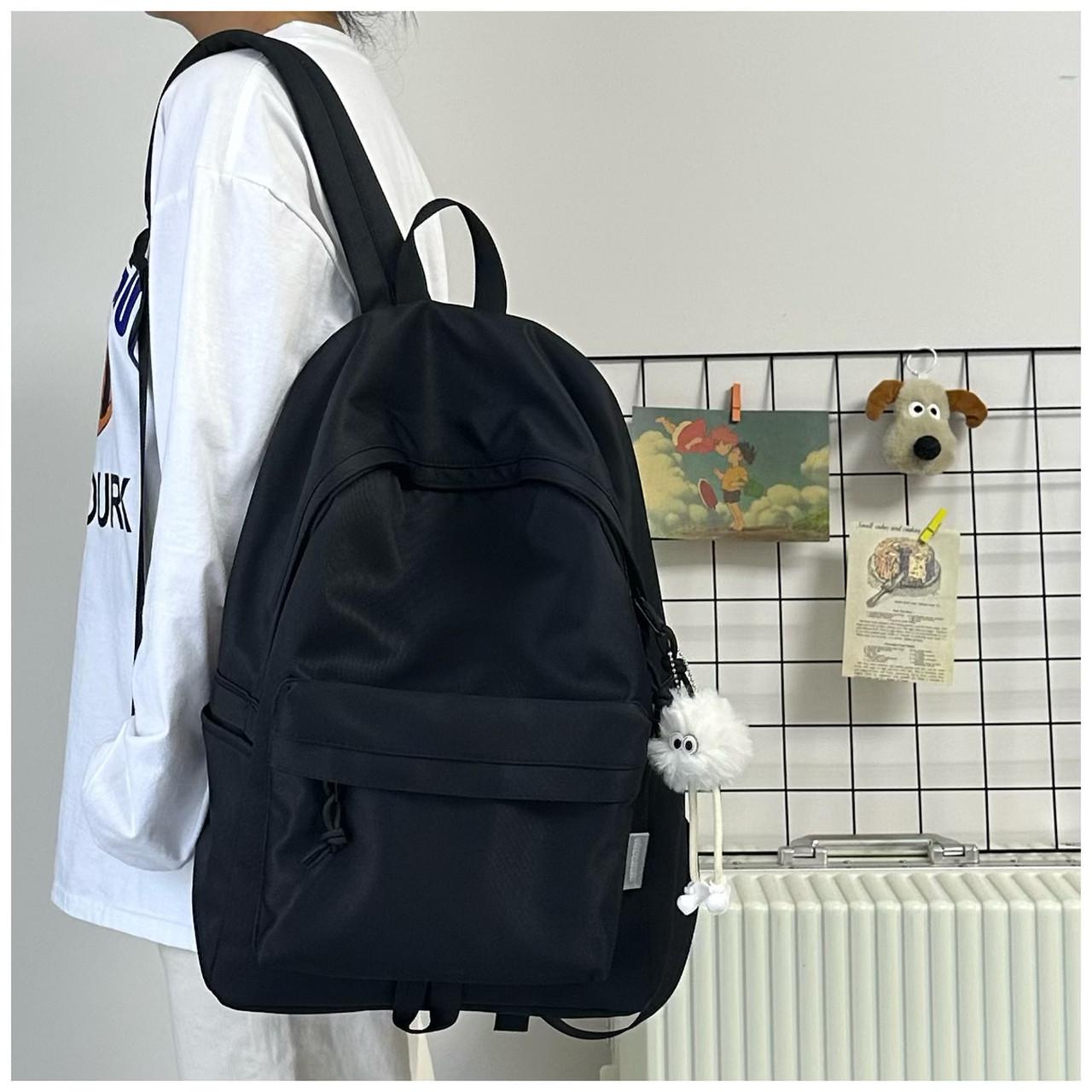 Городской рюкзак с мягким брелком эльфа Черный (2783538622)