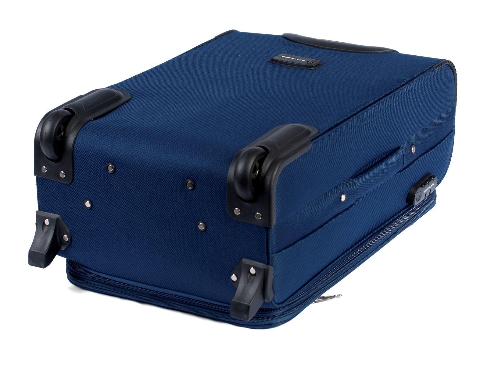 Чемодан тканевый Wings 6802 малый 2 колеса Темно-синий (Vt00003) - фото 3 Чемодан тканевый Wings 6802 малый 2 колеса Темно-синий (Vt00003) - фото 3