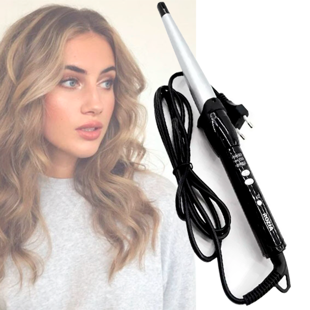 Плойка конусная ROZIA HR-715 35 Вт Черный (GR-05116) - фото 2 Плойка конусная ROZIA HR-715 35 Вт Черный (GR-05116) - фото 2