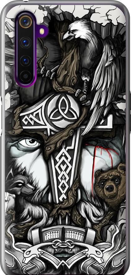 Чехол на Realme 6 Pro Тату Викинг (4098t-1893-42517)