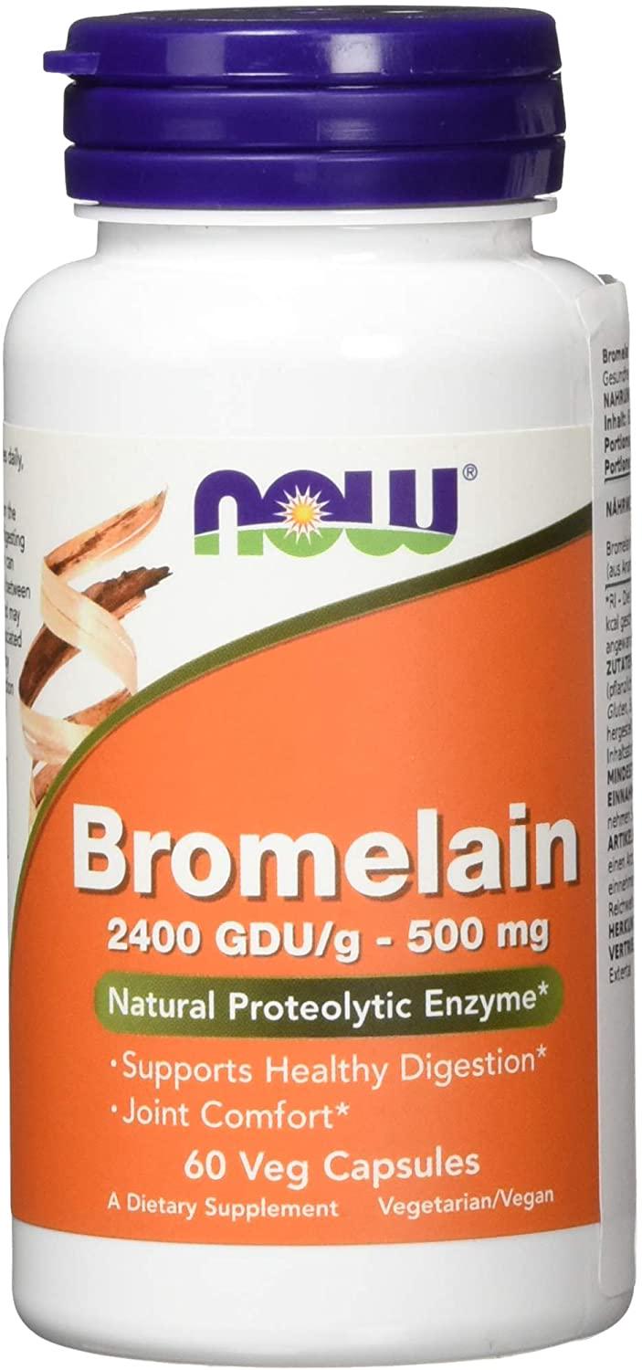 Бромелайн NOW Bromelain 500 mg 60 вег. капс.