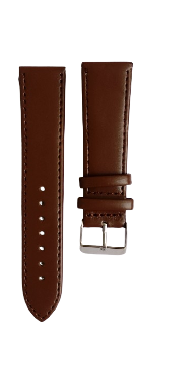 Кожаный ремешок для часов 22 мм Коричневый гладкий Strap (3444) - фото 1 Кожаный ремешок для часов 22 мм Коричневый гладкий Strap (3444) - фото 1