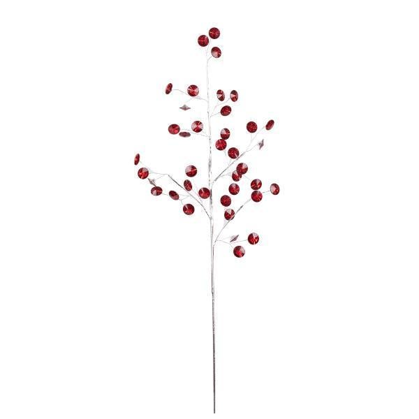 Ветка декоративная Yes! Fun Кристаллы 60 см Красный (973920)