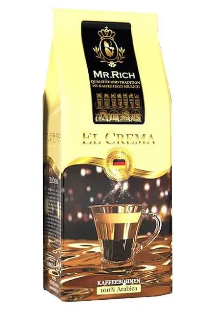 Кофе в зернах Mr.Rich El Crema 1 кг Кофе в зернах Mr.Rich El Crema 1 кг