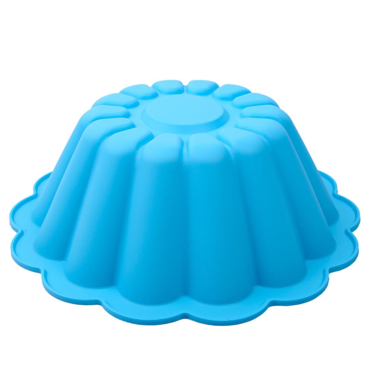 Форма силіконова для випічки Квітка 24 см Синій (2356744453) - фото 2 Форма силіконова для випічки Квітка 24 см Синій (2356744453) - фото 2