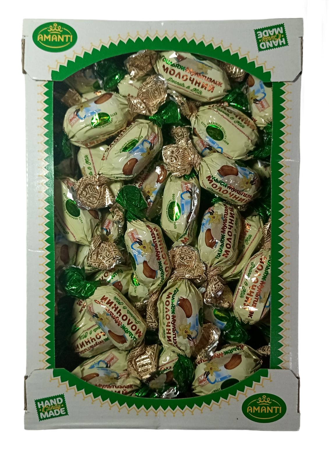 Конфеты AMANTI Грильяж Мультизлак Молочный 1 кг (55185)