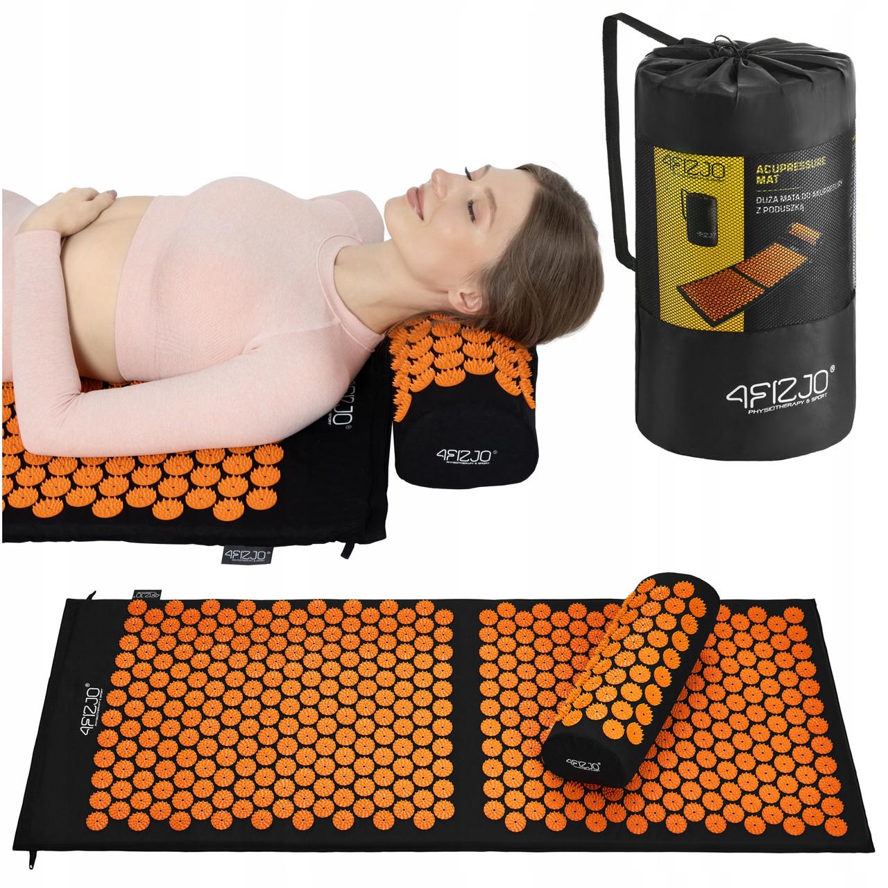 Килимок акупунктурний з валиком 4fizjo Classic Mat XL Black/Orange (P-5907222931776) - фото 2 Килимок акупунктурний з валиком 4fizjo Classic Mat XL Black/Orange (P-5907222931776) - фото 2