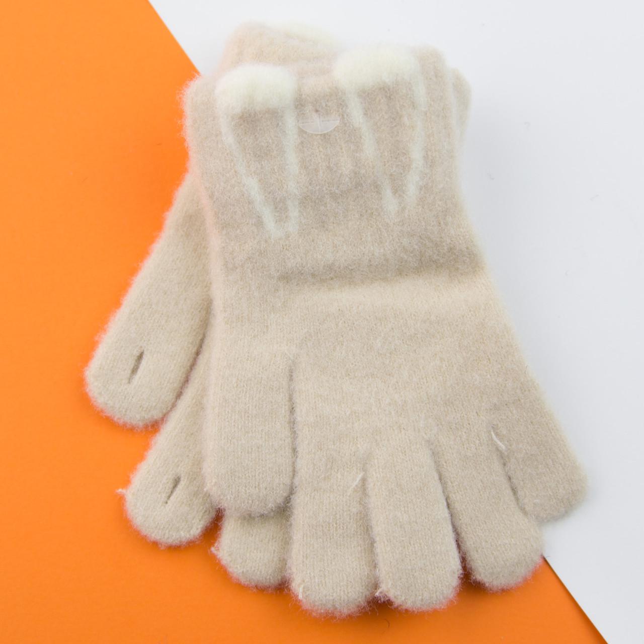 Перчатки для детей для сенсорного телефона 1-3 года Бежевый (22-25-50) Перчатки для детей для сенсорного телефона 1-3 года Бежевый (22-25-50)