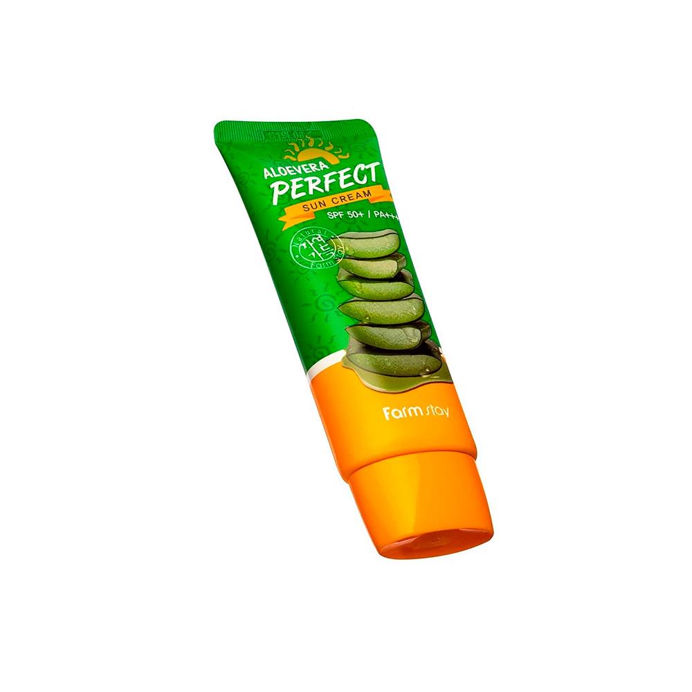 Солнцезащитный увлажняющий крем с экстрактом алоэ вера FarmStay Aloevera Perfect Sun Cream SPF50+ PA+++ 70 мл (3036988395) Солнцезащитный увлажняющий крем с экстрактом алоэ вера FarmStay Aloevera Perfect Sun Cream SPF50+ PA+++ 70 мл (3036988395)