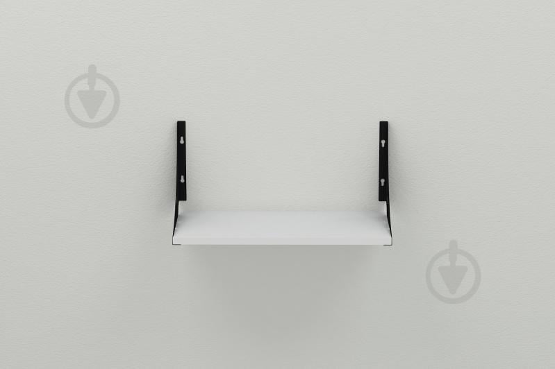 Полка настенная Ferrum-decor Ханди 2 240x700x240 металл Черный ДСП Белое 16 мм (XND0043)