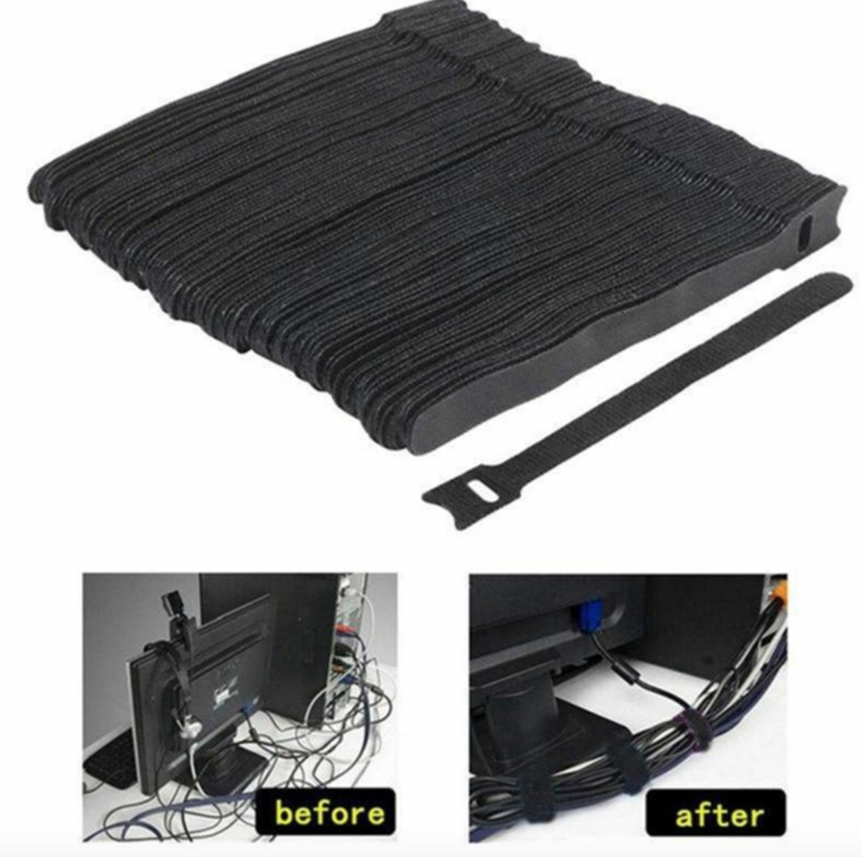 Хомут кабельний Techflex VST18.00BK на липучці 457х13 мм Чорний (000001047) - фото 2 Хомут кабельний Techflex VST18.00BK на липучці 457х13 мм Чорний (000001047) - фото 2