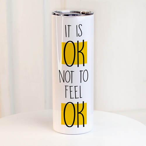 Термос Presentville с принтом It is ok not to feel ok 650 мл (TER_24A030)