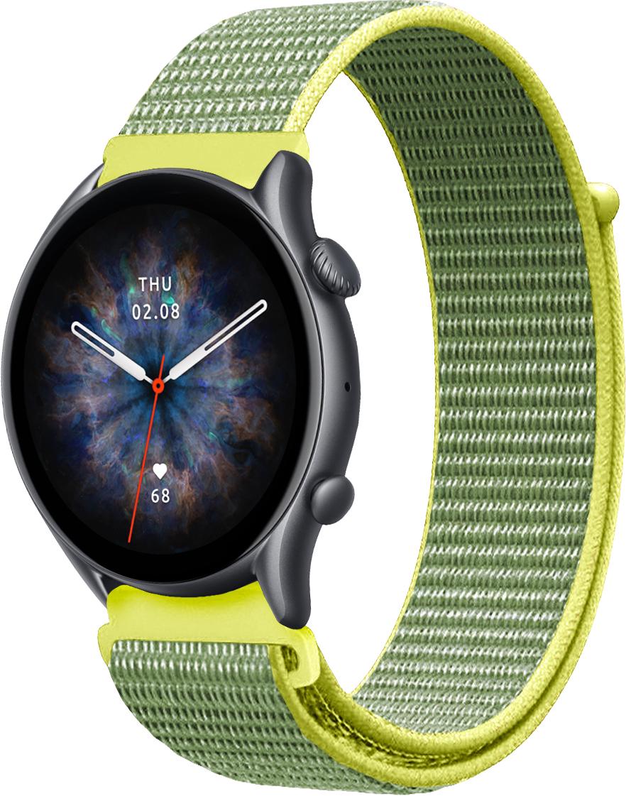 Ремінець нейлоновий Sport Loop для Amazfit GTR 3 Pro Gray/Yellow (17276-63) Ремінець нейлоновий Sport Loop для Amazfit GTR 3 Pro Gray/Yellow (17276-63)