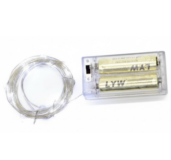 Гірлянда-нитка світлодіодна 2 м 20 LED живлення від двох батарейок (2104618699)