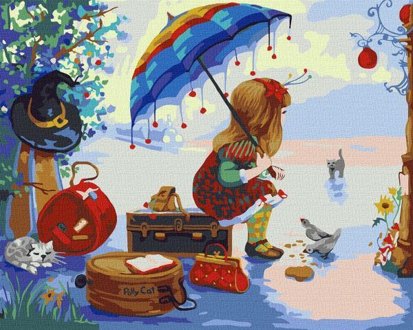 Картина по номерам Идейка Поликет отправляется в путешествие 40х50 см в термопакете (KHO2384)