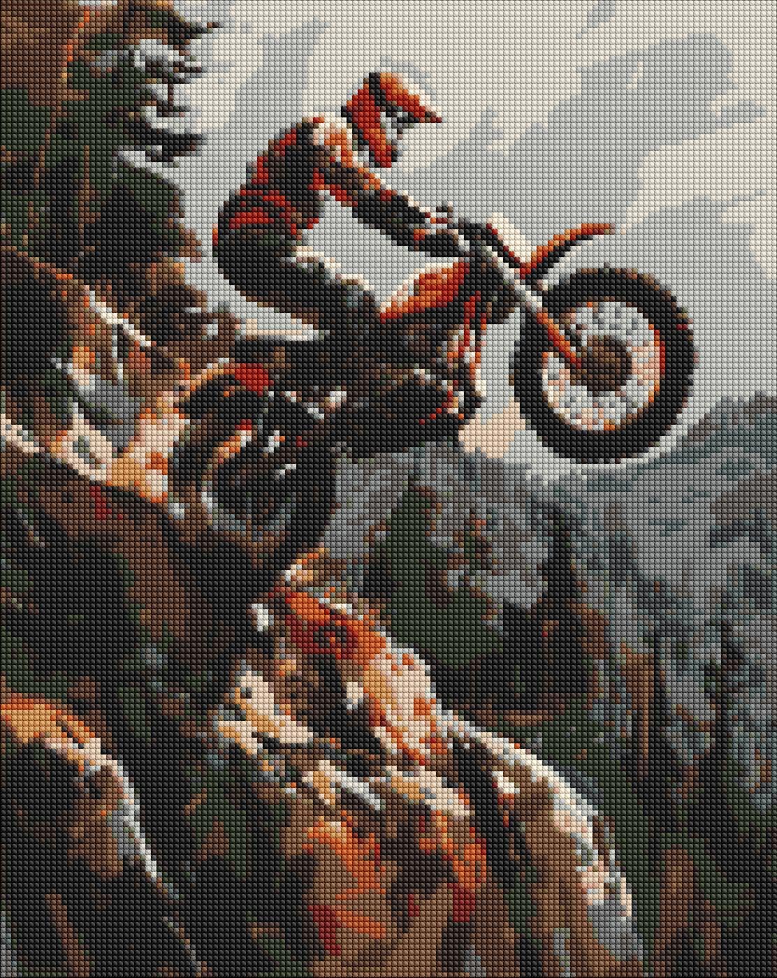 Набір з алмазною мозаїкою Ideyka Екстрим у горах AMO8052 40x50 см (MTT-194720)