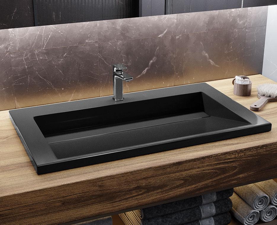 Умивальник накладний Status Boho Low 80 Black (702)