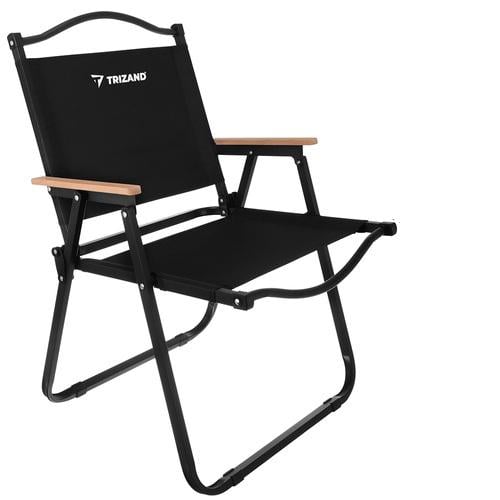 Крісло-стілець туристичне розкладне Trizand зі спинкою 120 кг Чорний (27552)