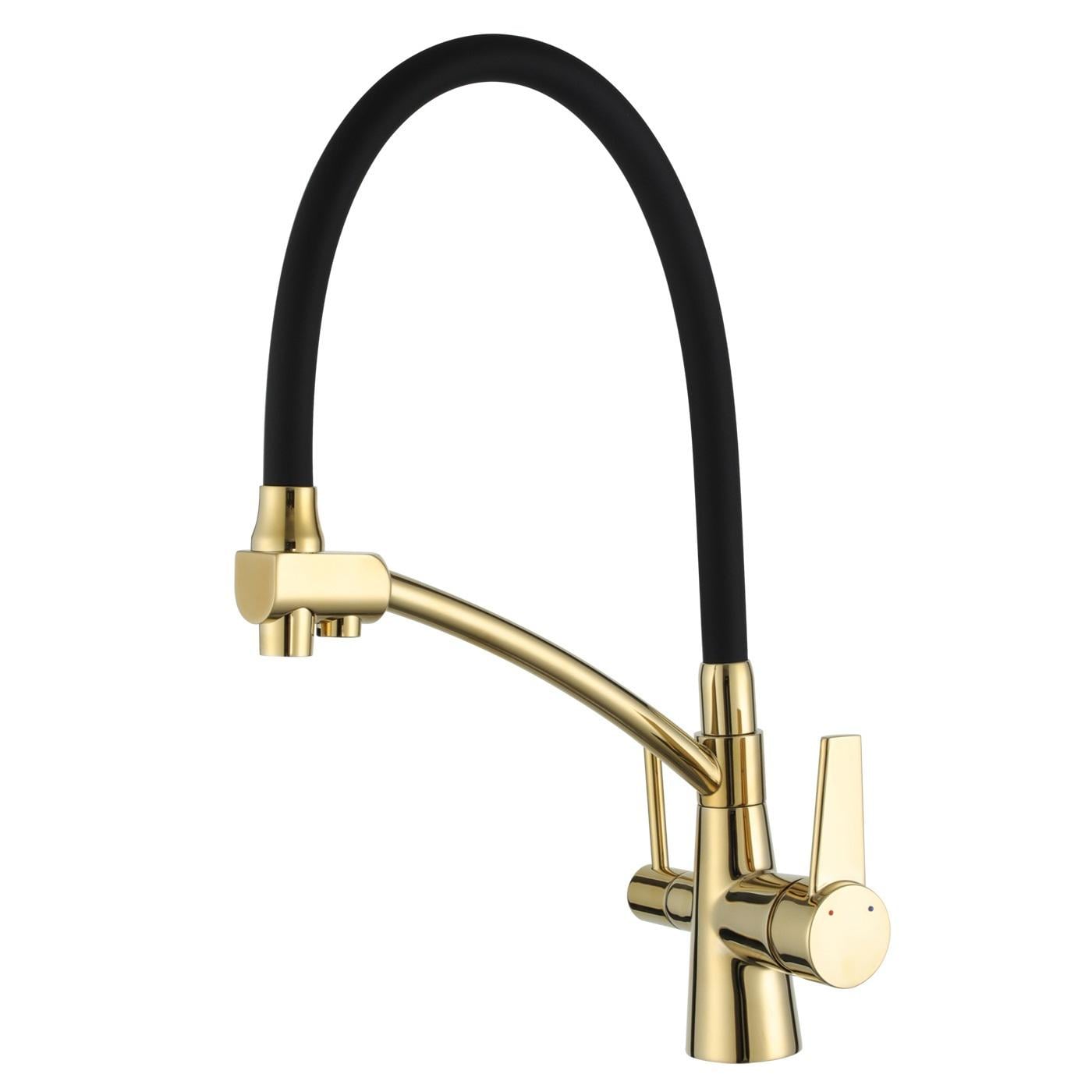 Смеситель для кухни Gappo G4398-13 на две воды Черный (217323)