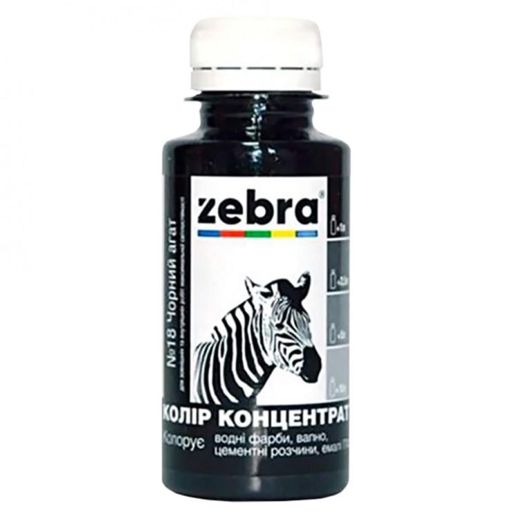 Пігмент колірний концентрат Зебра 100 мл 618 Чорний агат