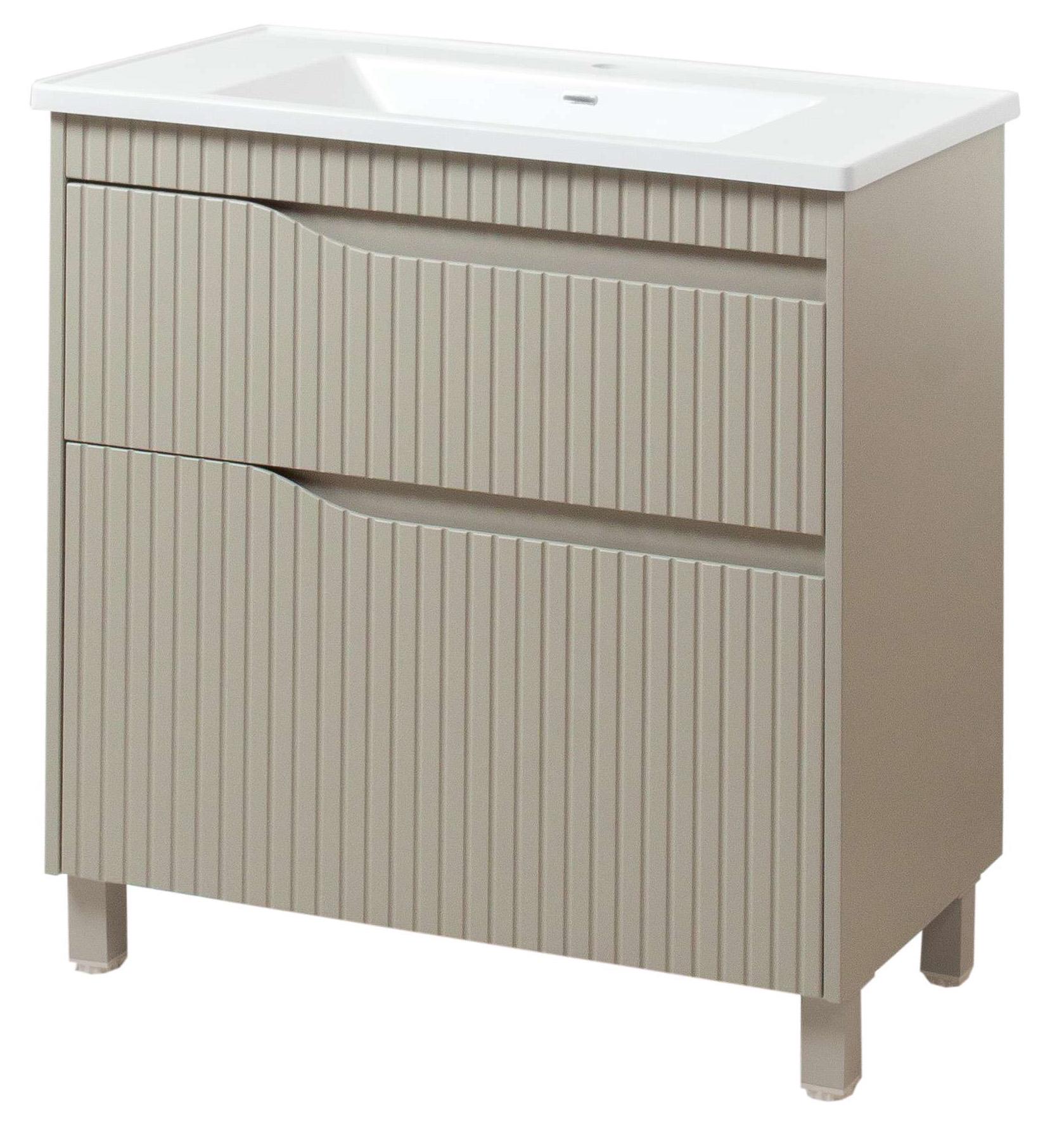 Тумба ЮВВИС Florence ТНБ-2 Д с умывальником Канте 70 см Мокко матовый (UVV155)