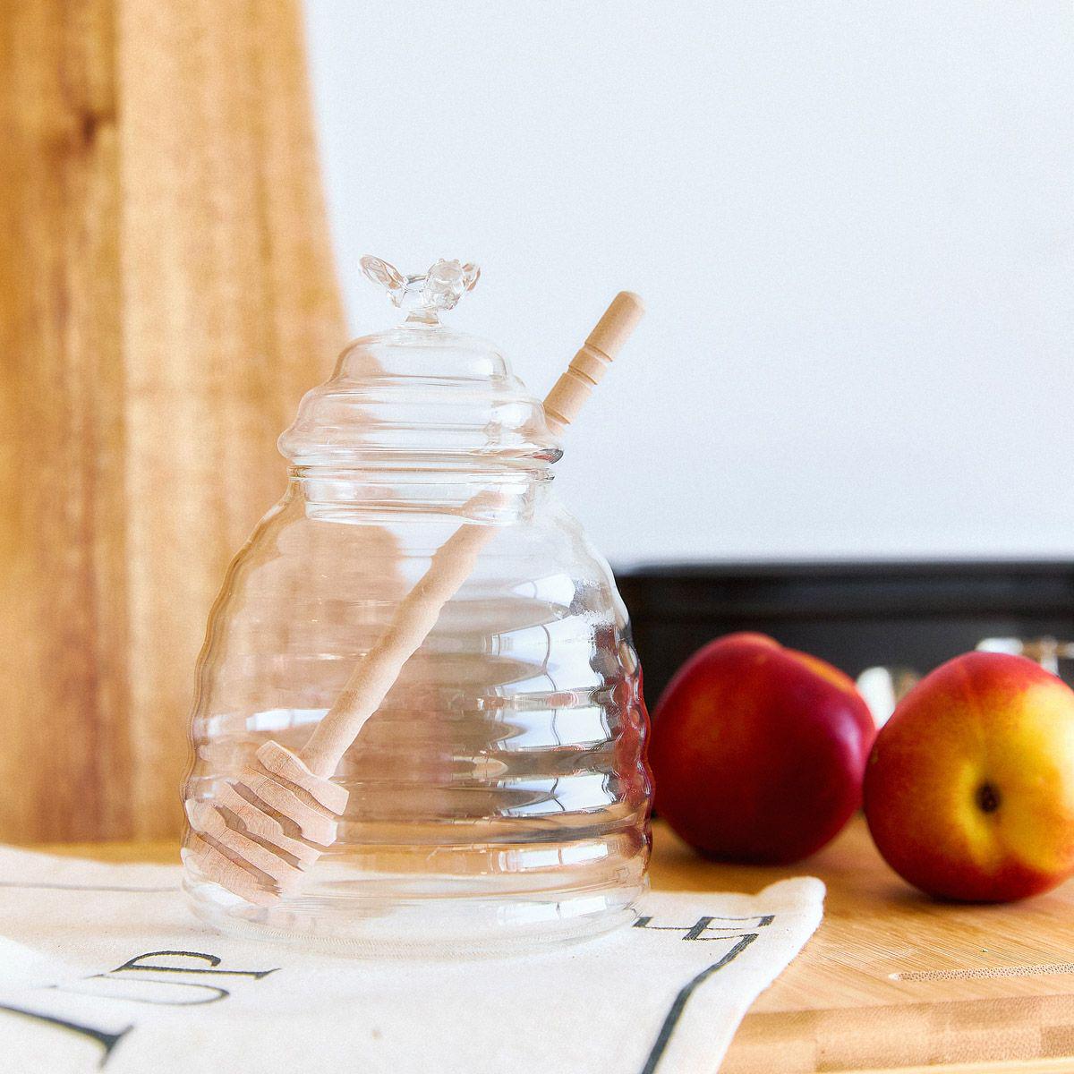 Банка для меду з ложкою Homla MELLA 460 мл Прозорий (163791) - фото 6 Банка для меду з ложкою Homla MELLA 460 мл Прозорий (163791) - фото 6