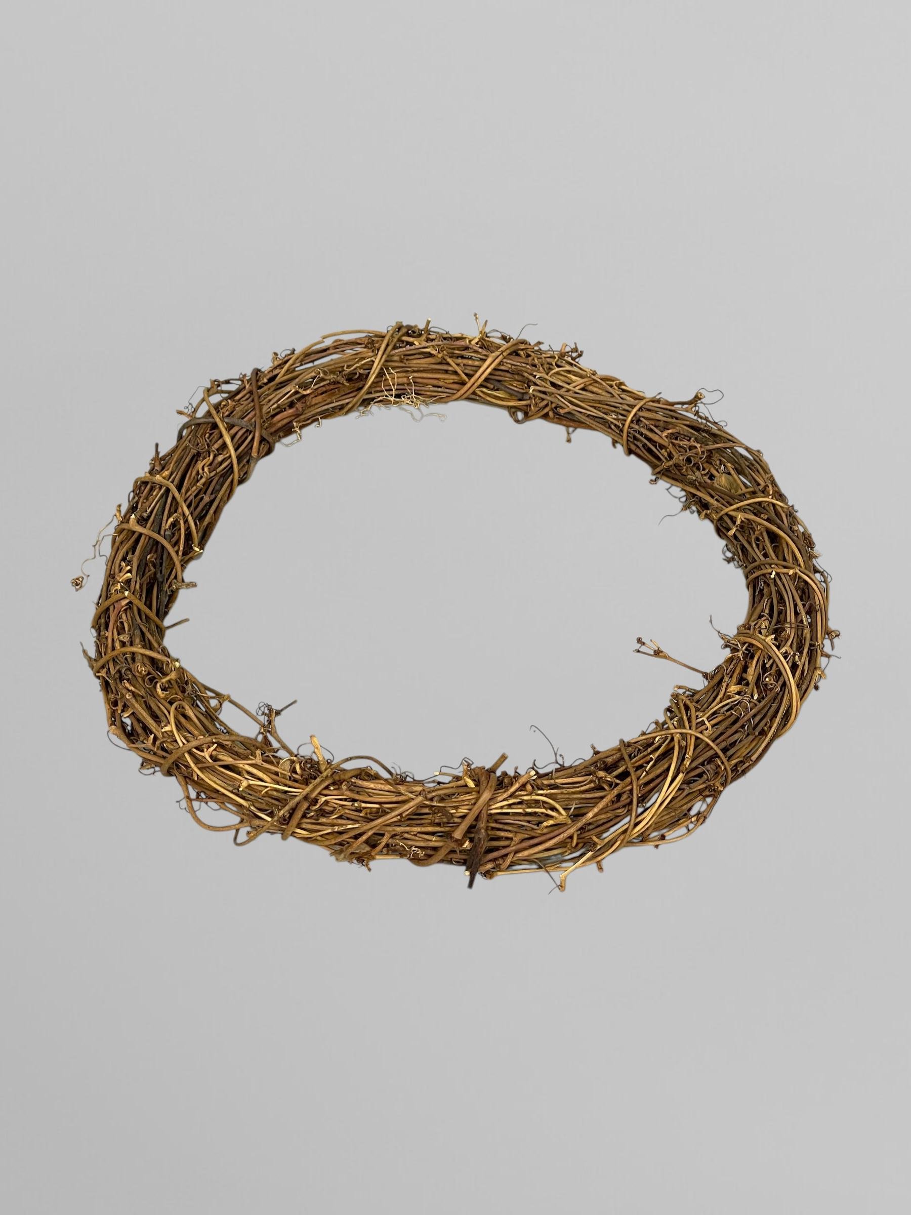 Венок из виноградной лозы для декора 30 см Коричневый (С0125)