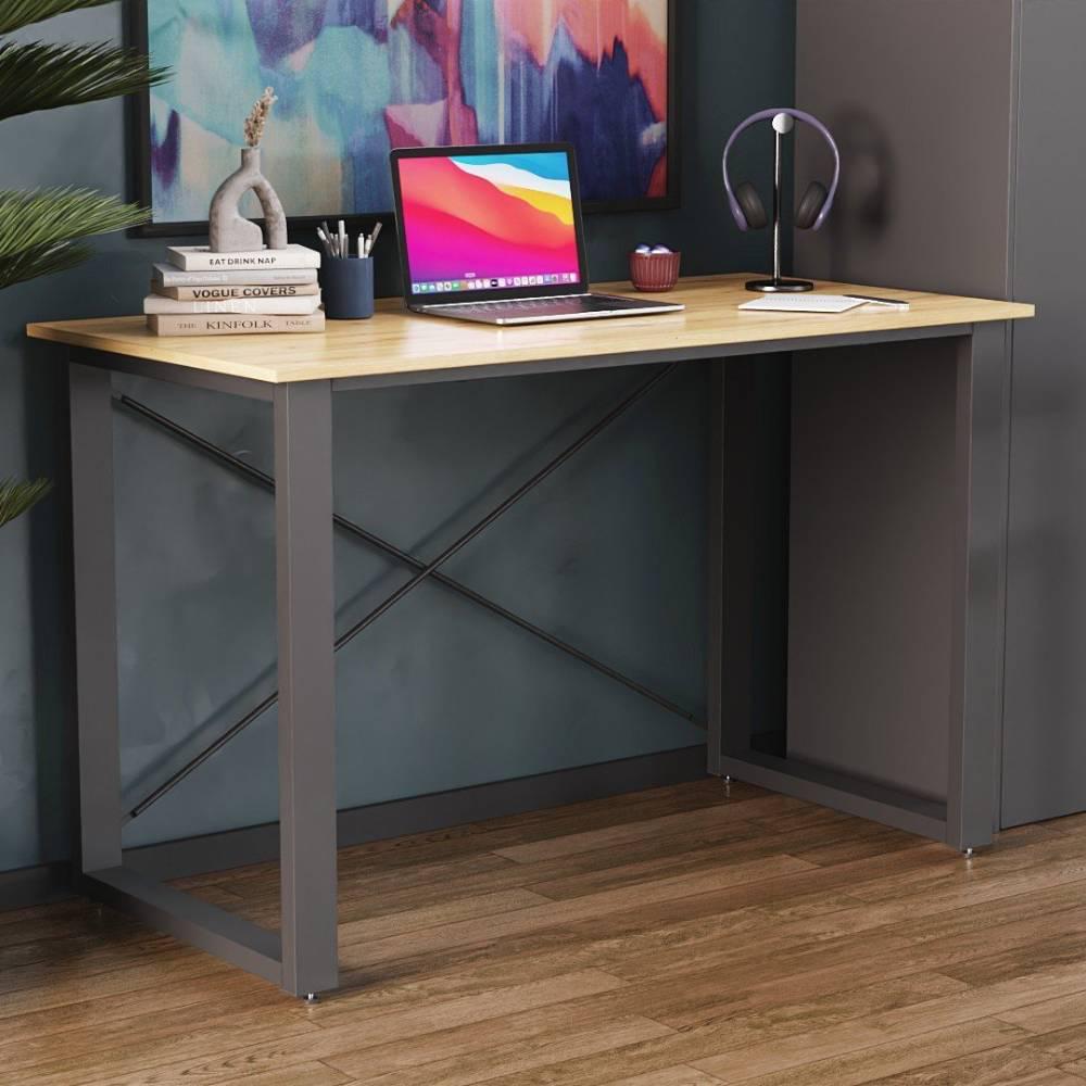 Письменный стол Ferrum-decor Драйв металл/ДСП 16 мм 750x1200x700 мм Черный/Дуб Артизан (FRD-103176)