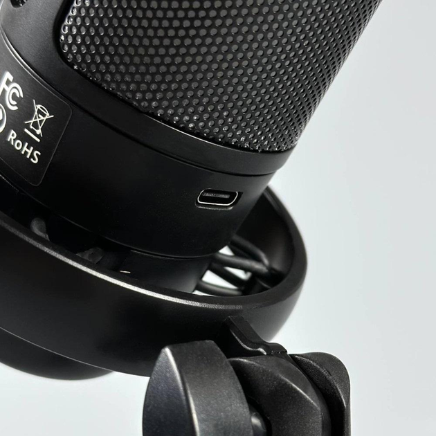 Микрофон-USB игровой ME6S RGB со стойкой Plug & Play для ПК живая запись/шумоподавление/конденсаторная Black - фото 8