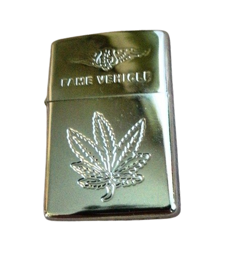 Зажигалка бензиновая Star Lighters 0874 Конопля Серебряный (2977D)