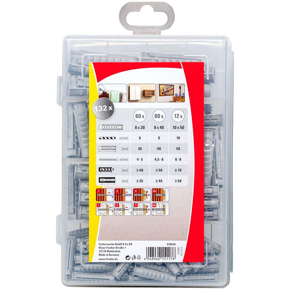 Набір майстра FISCHER дюбель розпірний SX - 6х30/8х40/10х50 мм (518524) - фото 2 Набір майстра FISCHER дюбель розпірний SX - 6х30/8х40/10х50 мм (518524) - фото 2