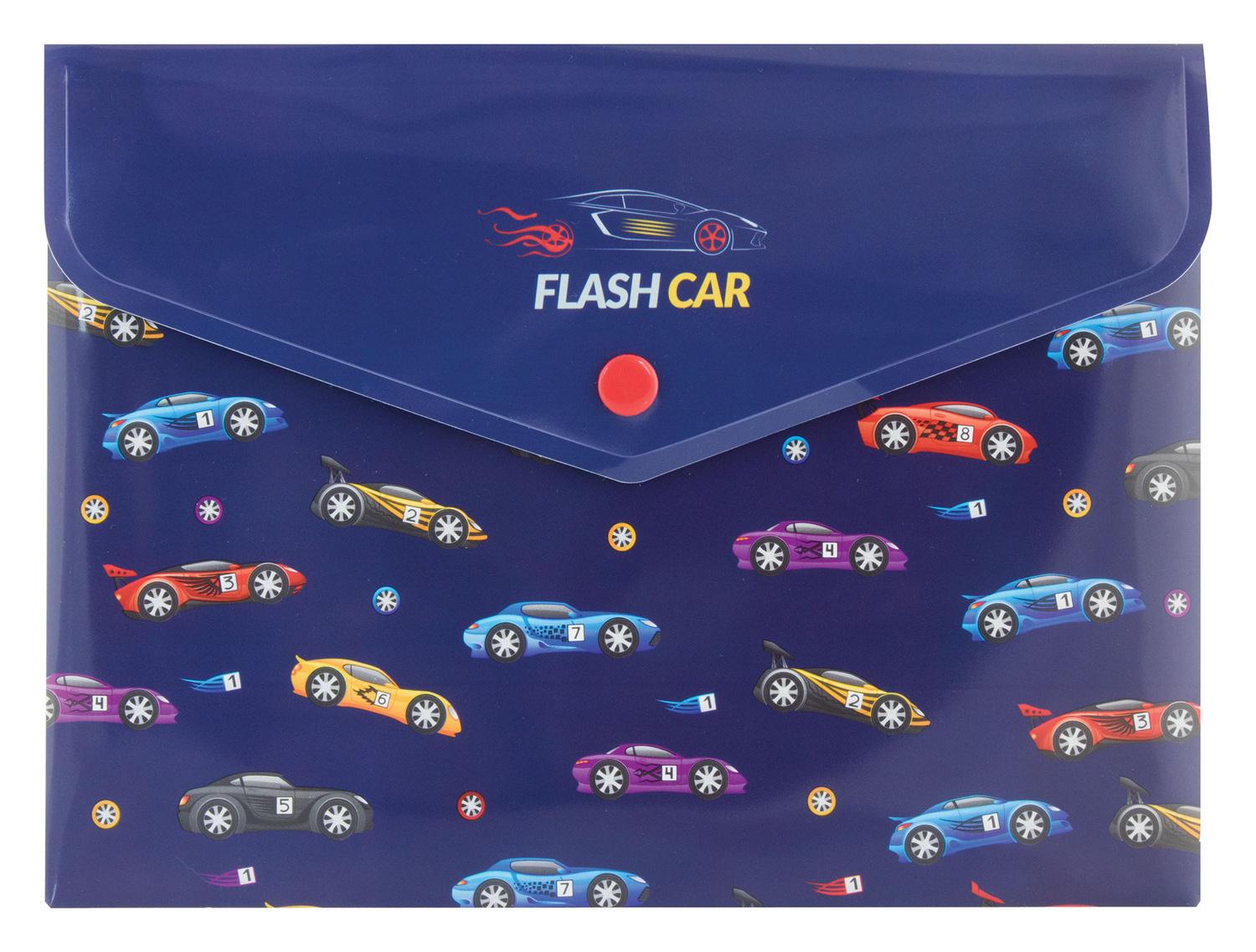 Папка-конверт Cool for school Flash Car на кнопке А5 полипропилен (CF32013-03) - фото 1