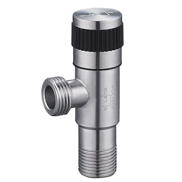 Кран угловой приборный Solone DF-1022 нержавеющая сталь 1/2"х1/2" - фото 1 Кран угловой приборный Solone DF-1022 нержавеющая сталь 1/2"х1/2" - фото 1