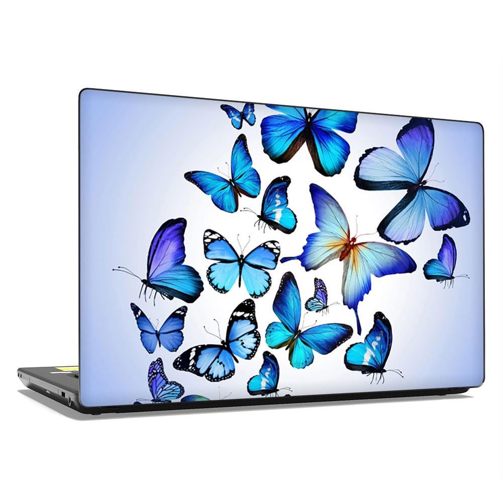 Декоративная наклейка на ноутбук 15,6" Blue Butterflies 380х250 мм (100228)