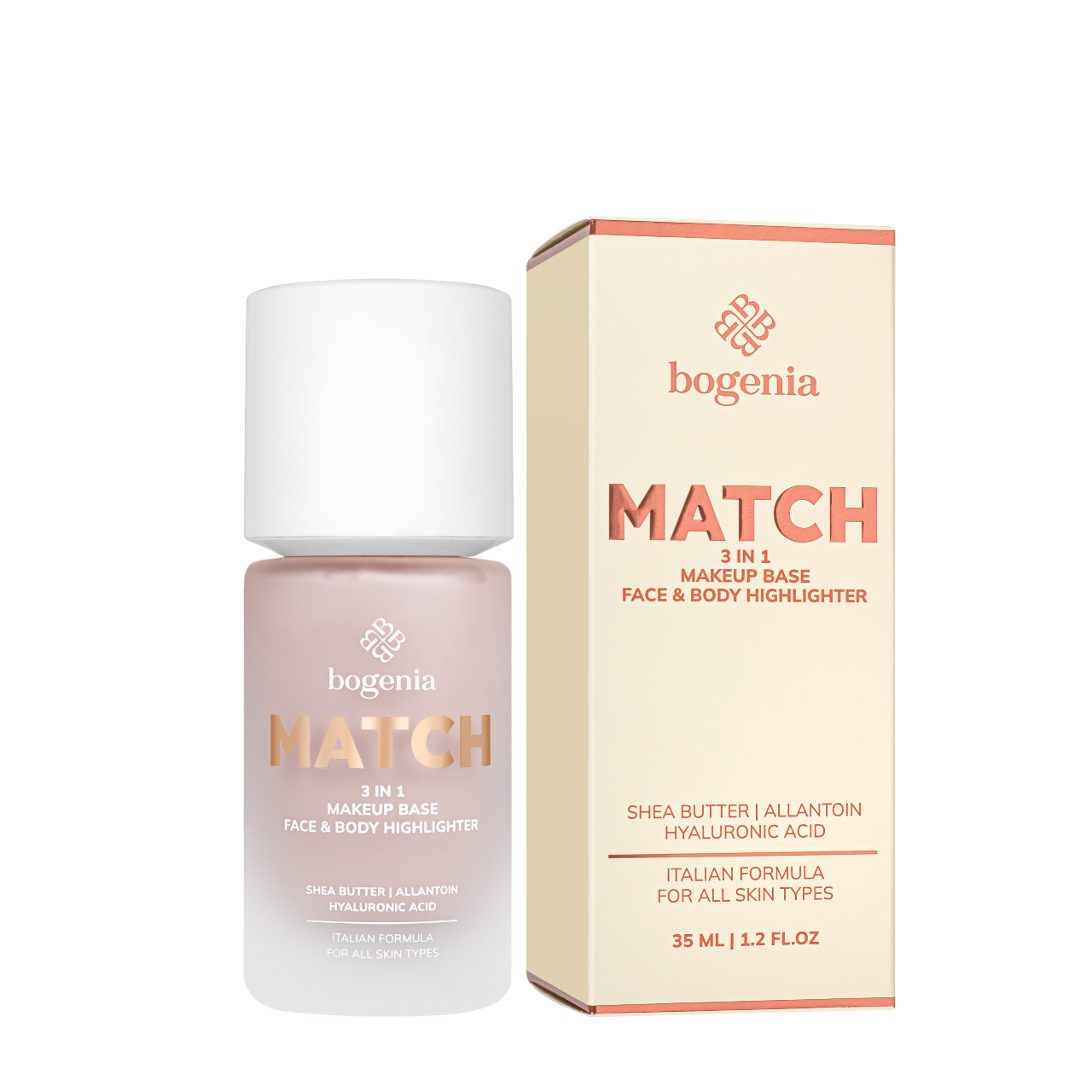 База-хайлайтер под макияж Bogenia Match 3в1 Face&Body Makeup Base Face&Body Highlighter (BG613) База-хайлайтер под макияж Bogenia Match 3в1 Face&Body Makeup Base Face&Body Highlighter (BG613)