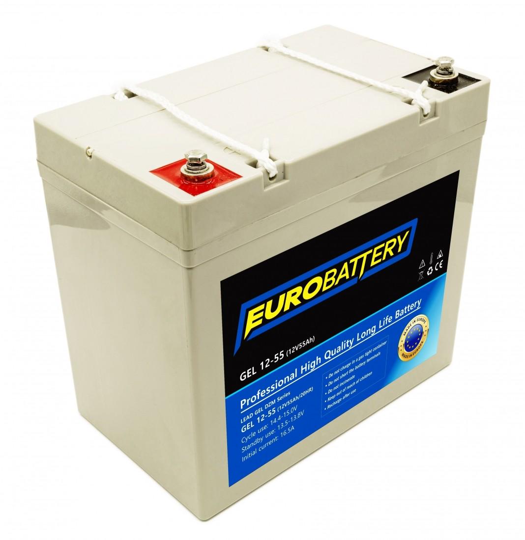Аккумуляторная батарея гелевая EuroBattery 12v-55 Ah (11801)