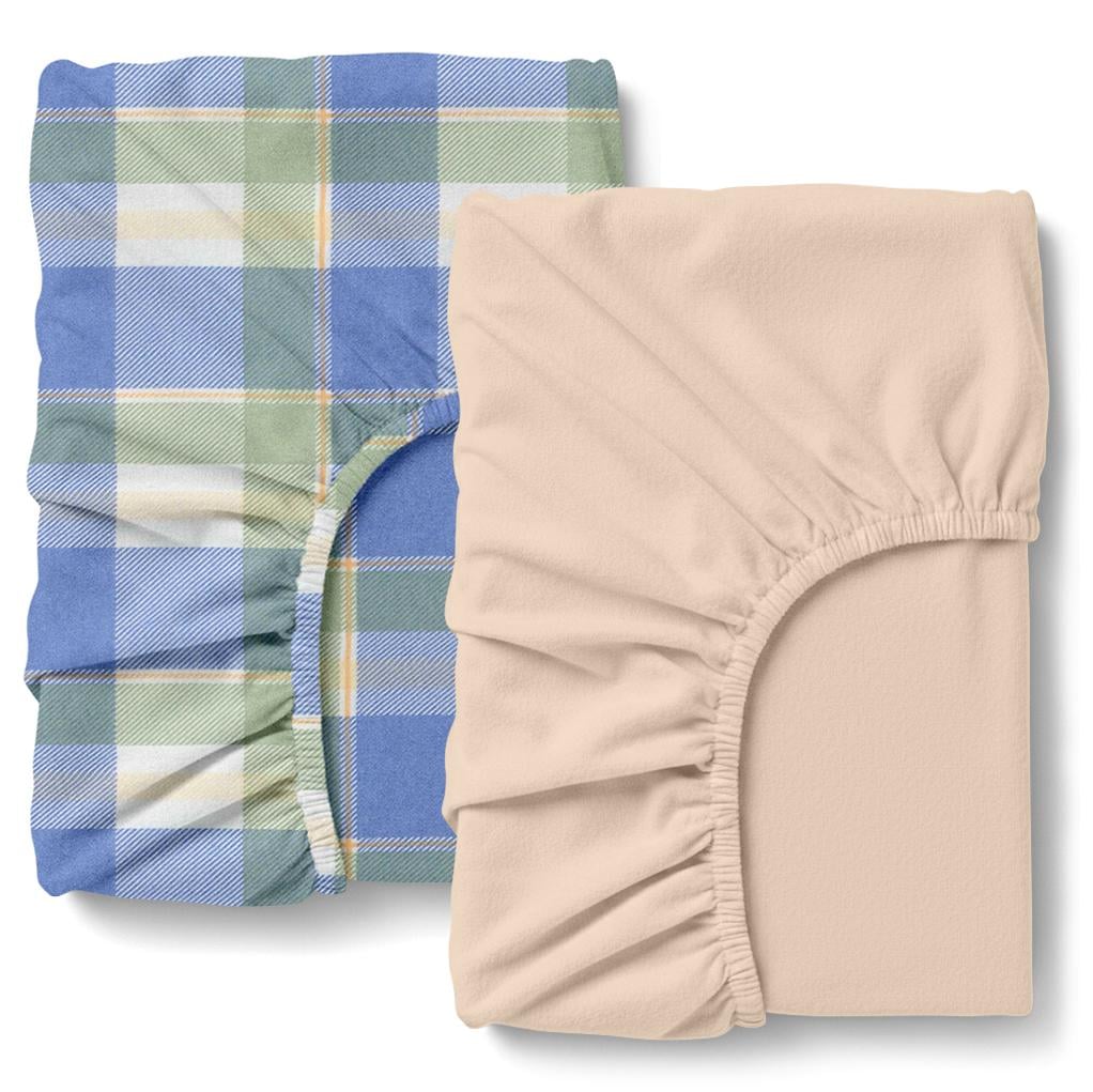 Простынь на резинке Cosas OCEAN TARTAN фланель 180х200х20 см 2 шт. (4822052503027)