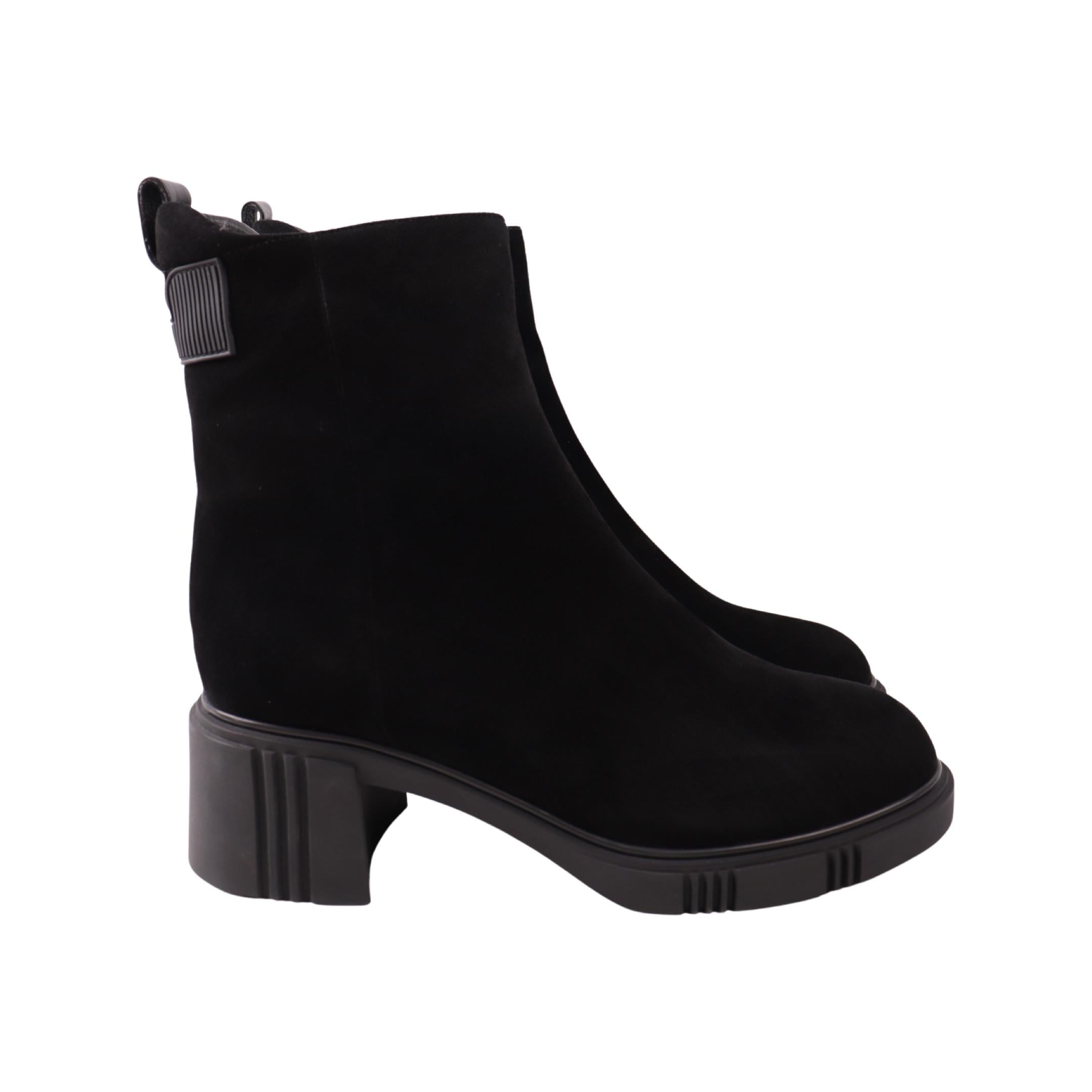 Ботинки женские Polann 235-24ZHC натуральная замша р. 39 Черный (29184013)