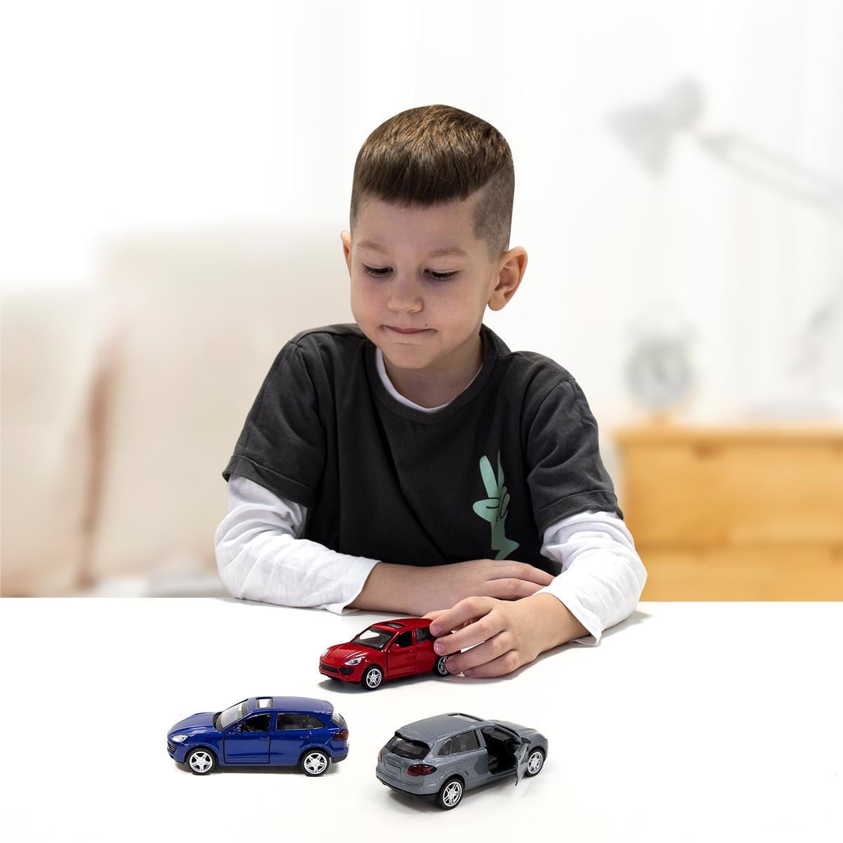 Автомодель игрушечная детская PORSCHE CAYENNE S Синий - фото 2