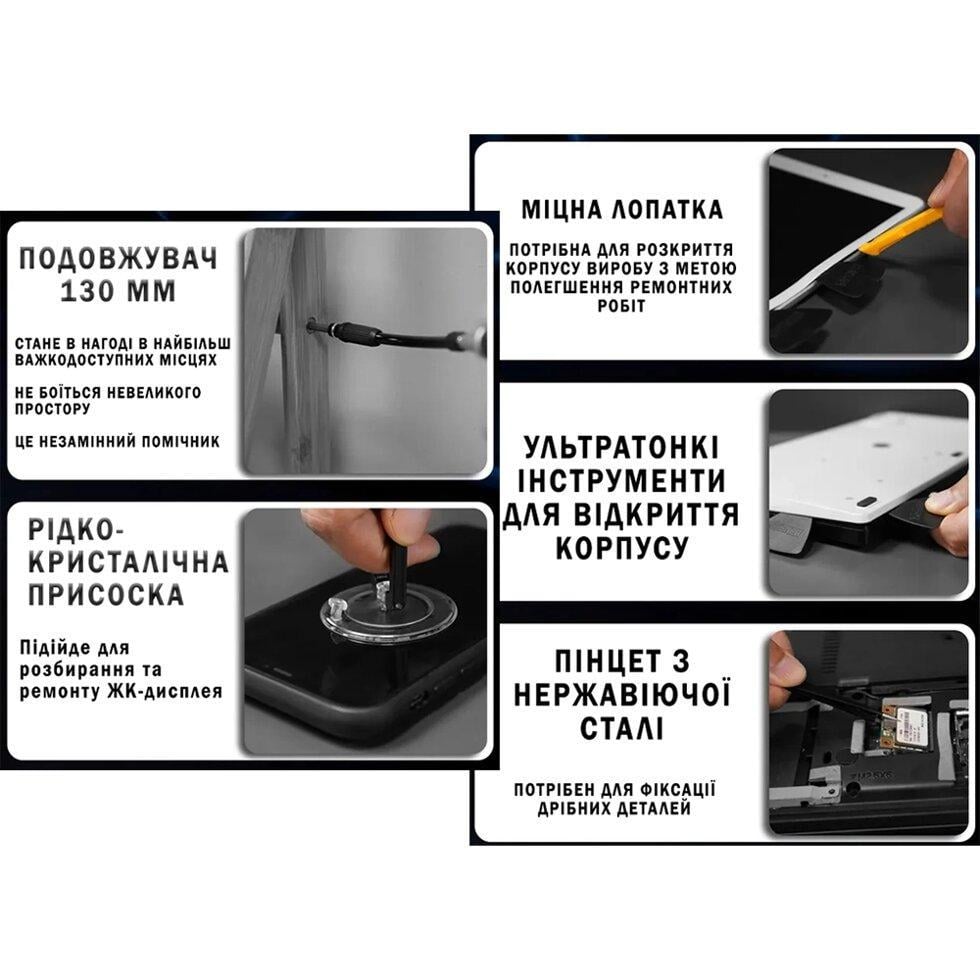 Набор отверток для ремонта техники Jakemy JM-8183 145в1 с магнитными битами в кейсе Black/Yellow (110297) - фото 4 Набор отверток для ремонта техники Jakemy JM-8183 145в1 с магнитными битами в кейсе Black/Yellow (110297) - фото 4