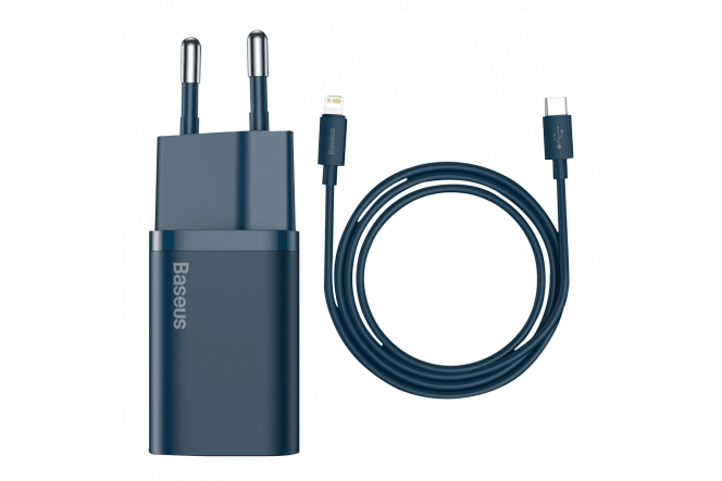Пристрій мережевий зарядний Baseus Super Si 1Type-C/Cable Type-C TZCCSUP-B03 20W Blue