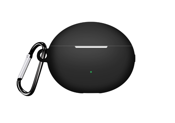 Чехол-накладка CDK Silicone Candy Friendly с карабином для Huawei FreeBuds 6i Black (014788)