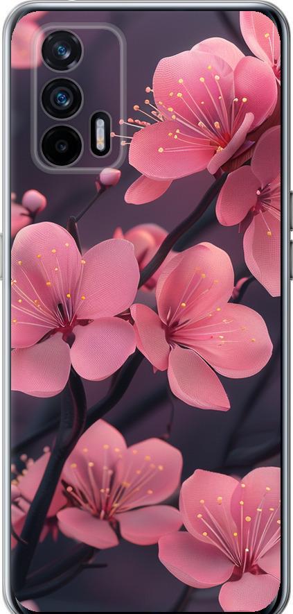 Чехол на Realme GT 5G Пурпурная сакура (6075u-3338-42517)