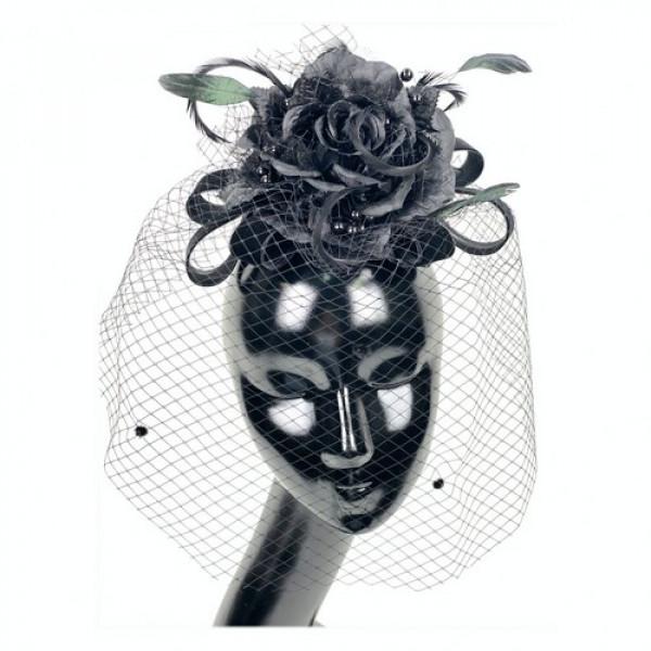 Декор на Хэллоуин Seta Вуалетка Megan с вуалью (20-914BLK)