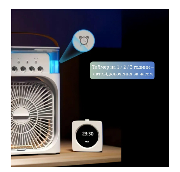 Вентилятор із зволоженням і підсвічуванням 4в1 Білий (23457538101_386) - фото 5 Вентилятор із зволоженням і підсвічуванням 4в1 Білий (23457538101_386) - фото 5