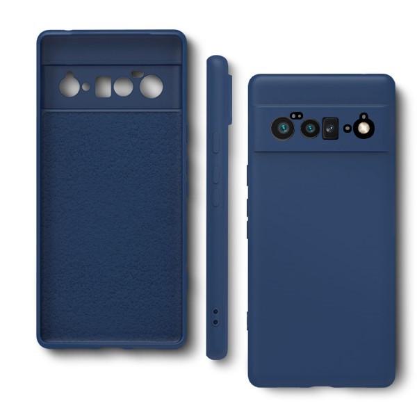 Силиконовый чехол для Google Pixel 6 Pro (с микрофиброй внутри) Темно-синий - фото 5 Силиконовый чехол для Google Pixel 6 Pro (с микрофиброй внутри) Темно-синий - фото 5