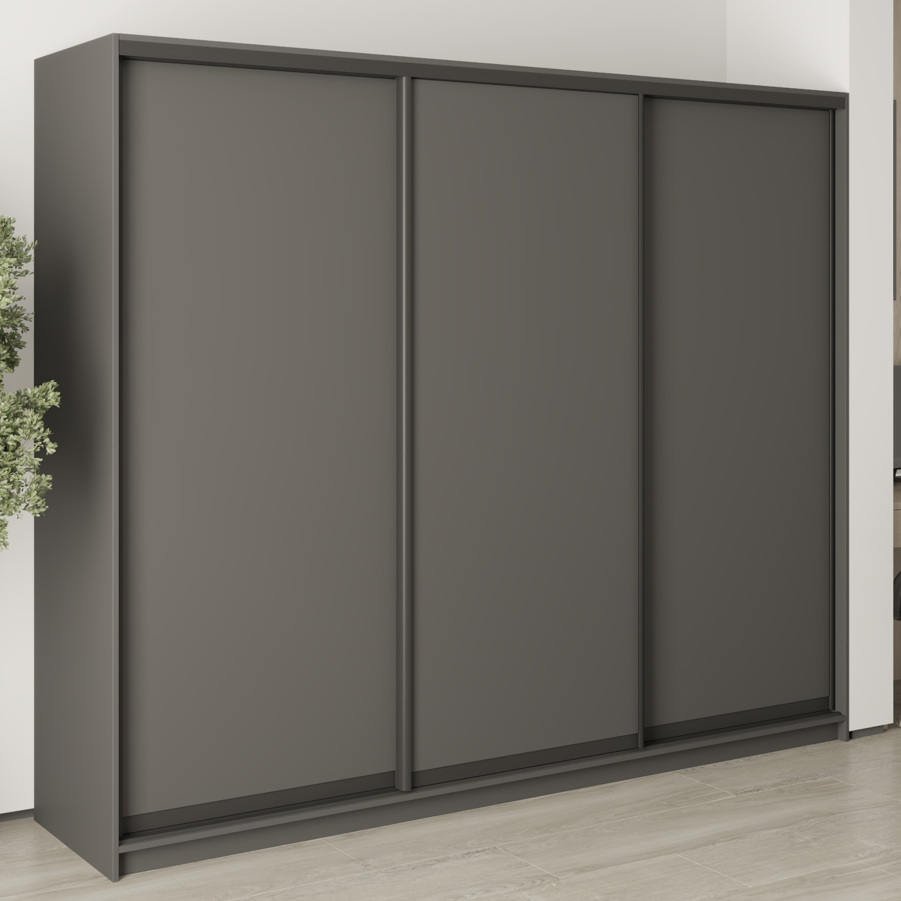 Шкаф-купе трехдверный Mebel Star Комбо BG MBS-8905 250х60х210 см Антрацит (1008894) Шкаф-купе трехдверный Mebel Star Комбо BG MBS-8905 250х60х210 см Антрацит (1008894)