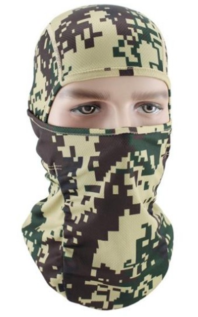 Балаклава пиксель/камуфляж One Size Желто-серый (743176808)