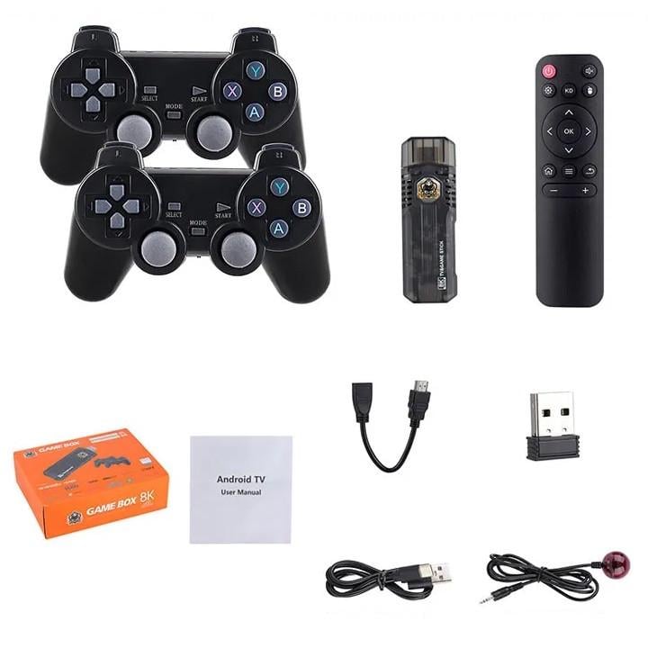 Приставка-консоль игровая Rias TV&Game Stick X8 64 Gb 8K Ultra HD с беспроводными джойстиками (3_04097) - фото 6