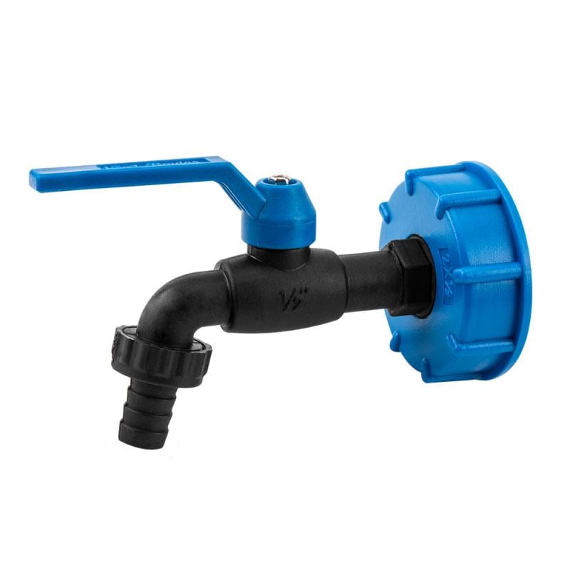 Набор IBC кран BLACK RAVEN нейлон РЗ 3/4" на шланг 5/8", 1/2" + ниппель IBCS60-GTBR01234NN (S60x6)